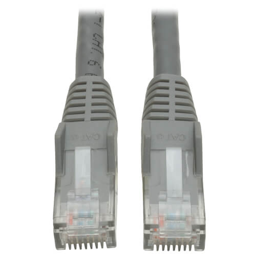 Tripp-Lite N201-007-GY | Cat6 Gigabit Snagless Molded (UTP) Ethernet Cable (RJ45 M/M), Gray, 7 ft. (2.13 m)