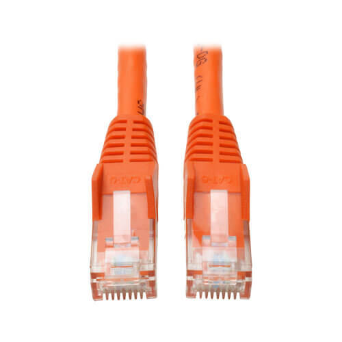Tripp-Lite N201-014-OR | Cat6 Gigabit Snagless Molded (UTP) Ethernet Cable (RJ45 M/M), Orange, 14 ft. (4.27 m)