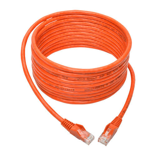 Tripp-Lite N201-015-OR | Cat6 Gigabit Snagless Molded (UTP) Ethernet Cable (RJ45 M/M), Orange, 15 ft. (4.57 m)
