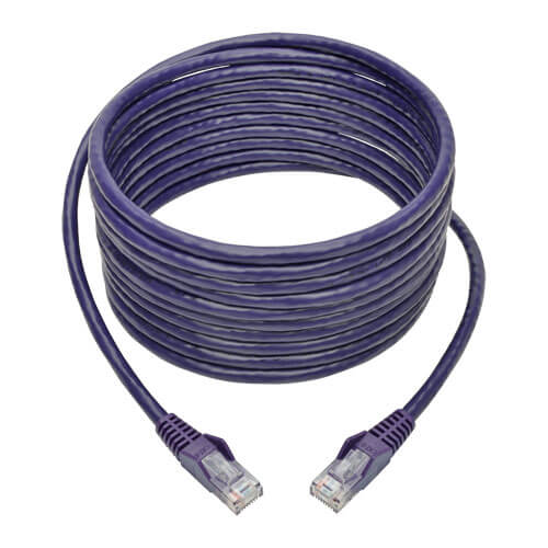 Tripp-Lite N201-020-PU | Cat6 Gigabit Snagless Molded (UTP) Ethernet Cable (RJ45 M/M), Purple, 20 ft. (6.09 m)