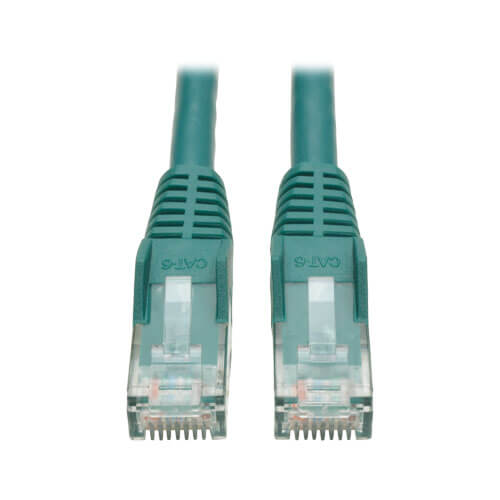 Tripp-Lite N201-050-GN | Cat6 Gigabit Snagless Molded (UTP) Ethernet Cable (RJ45 M/M), Green, 50 ft. (15.24 m)