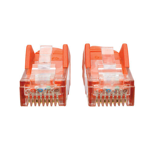 Tripp-Lite N201-050-OR | Cat6 Gigabit Snagless Molded (UTP) Ethernet Cable (RJ45 M/M), Orange, 50 ft. (15.24 m)
