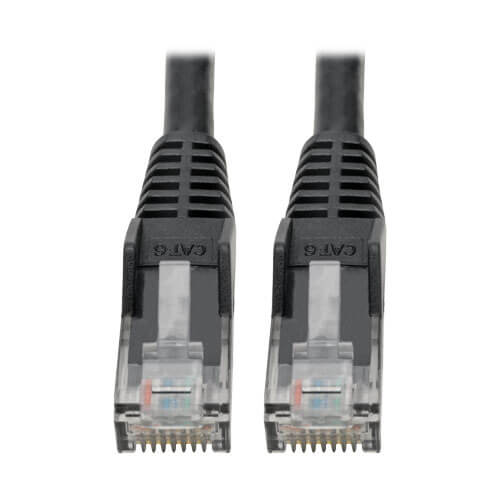 Tripp-Lite N201-06N-BK | Cat6 Gigabit Snagless Molded (UTP) Ethernet Cable (RJ45 M/M), Black, 6-in. (15.24 cm)