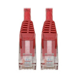 Tripp-Lite N201-06N-RD | Cat6 Gigabit Snagless Molded (UTP) Ethernet Cable (RJ45 M/M), Red, 6-in. (15.24 cm)