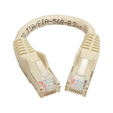 Tripp-Lite N201-06N-WH | Cat6 Gigabit Snagless Molded (UTP) Ethernet Cable (RJ45 M/M), White, 6-in. (15.24 cm)