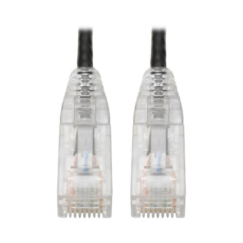 Tripp-Lite N201-S01-BK | Cat6 Gigabit Snagless Slim UTP Ethernet Cable (RJ45 M/M), Black, 1 ft. (0.31 m)