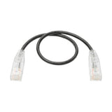 Tripp-Lite N201-S01-BK | Cat6 Gigabit Snagless Slim UTP Ethernet Cable (RJ45 M/M), Black, 1 ft. (0.31 m)