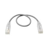 Tripp-Lite N201-S01-GY | Cat6 Gigabit Snagless Slim UTP Ethernet Cable (RJ45 M/M), Gray, 1 ft. (0.31 m)