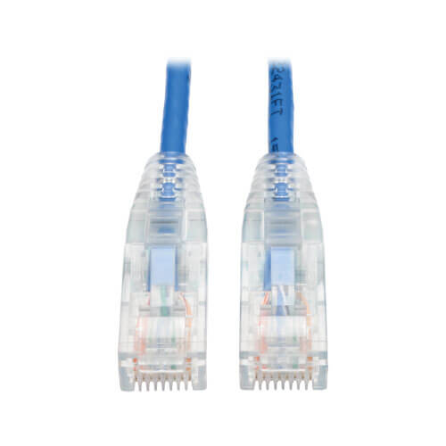 Tripp-Lite N201-S02-BL | Cat6 Gigabit Snagless Slim UTP Ethernet Cable (RJ45 M/M), Blue, 2 ft. (0.61 m)