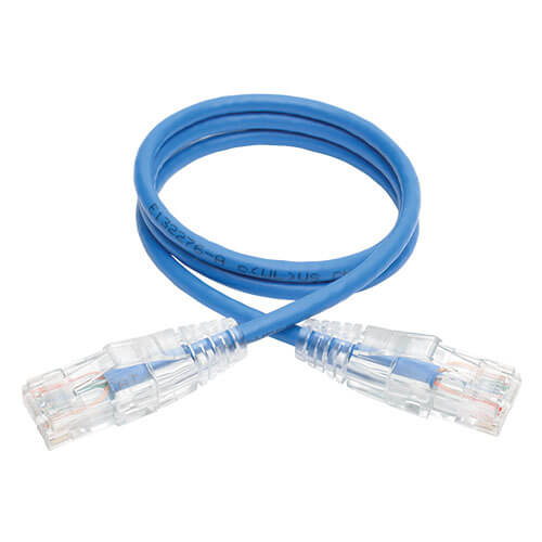 Tripp-Lite N201-S02-BL | Cat6 Gigabit Snagless Slim UTP Ethernet Cable (RJ45 M/M), Blue, 2 ft. (0.61 m)