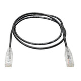 Tripp-Lite N201-S03-BK | Cat6 Gigabit Snagless Slim UTP Ethernet Cable (RJ45 M/M), Black, 3 ft. (0.91 m)