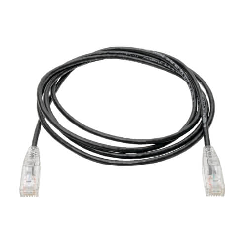 Tripp-Lite N201-S07-BK | Cat6 Gigabit Snagless Slim UTP Ethernet Cable (RJ45 M/M), Black, 7 ft. (2.13 m)