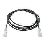 Tripp-Lite N201-S07-BK | Cat6 Gigabit Snagless Slim UTP Ethernet Cable (RJ45 M/M), Black, 7 ft. (2.13 m)