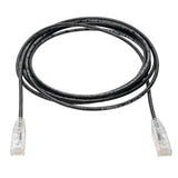 Tripp-Lite N201-S10-BK | Cat6 Gigabit Snagless Slim UTP Ethernet Cable (RJ45 M/M), Black, 10 ft. (3.05 m)