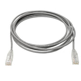 Tripp-Lite N201-S10-GY | Cat6 Gigabit Snagless Slim UTP Ethernet Cable (RJ45 M/M), Gray, 10 ft. (3.05 m)