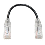 Tripp-Lite N201-S8N-BK | Cat6 Gigabit Snagless Slim UTP Ethernet Cable (RJ45 M/M), Black, 8-in. (20.32 cm)