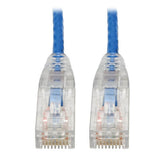 Tripp-Lite N201-S8N-BL | Cat6 Gigabit Snagless Slim UTP Ethernet Cable (RJ45 M/M), Blue, 8-in. (20.32 cm)