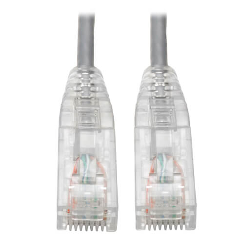 Tripp-Lite N201-S8N-GY | Cat6 Gigabit Snagless Slim UTP Ethernet Cable (RJ45 M/M), Gray, 8-in. (20.32 cm)