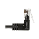 Tripp-Lite N201-SR2-BK | Right-Angle Cat6 Gigabit Snagless Molded Slim UTP Ethernet Cable (RJ45 M/M), Black, 2 ft. (0.61 m)
