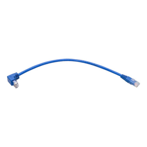 Tripp-Lite N204-001-BL-DN | Down-Angle Cat6 Gigabit Molded UTP Ethernet Cable (RJ45 Right-Angle Down M to RJ45 M), Blue, 1 ft. (0.31 m)