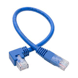 Tripp-Lite N204-001-BL-RA | Right-Angle Cat6 Gigabit Molded UTP Ethernet Cable (RJ45 Right-Angle M to RJ45 M), Blue, 1 ft. (0.31 m)
