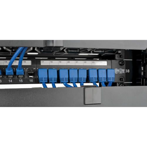 Tripp-Lite N204-003-BL-DN | Down-Angle Cat6 Gigabit Molded UTP Ethernet Cable (RJ45 Right-Angle Down M to RJ45 M), Blue, 3 ft. (0.91 m)