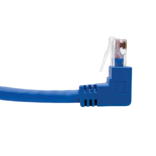 Tripp-Lite N204-003-BL-UD | Up/Down-Angle Cat6 Gigabit Molded UTP Ethernet Cable (RJ45 Up-Angle M to RJ45 Down-Angle M), Blue, 3 ft. (0.91 m)