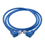 Tripp-Lite N204-004-BL-UD | Up/Down-Angle Cat6 Gigabit Molded UTP Ethernet Cable (RJ45 Up-Angle M to RJ45 Down-Angle M), Blue, 4 ft. (1.22 m)