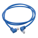 Tripp-Lite N204-005-BL-UD | Up/Down-Angle Cat6 Gigabit Molded UTP Ethernet Cable (RJ45 Up-Angle M to RJ45 Down-Angle M), Blue, 5 ft. (1.52 m)