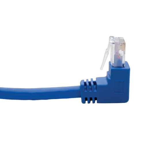 Tripp-Lite N204-005-BL-UD | Up/Down-Angle Cat6 Gigabit Molded UTP Ethernet Cable (RJ45 Up-Angle M to RJ45 Down-Angle M), Blue, 5 ft. (1.52 m)