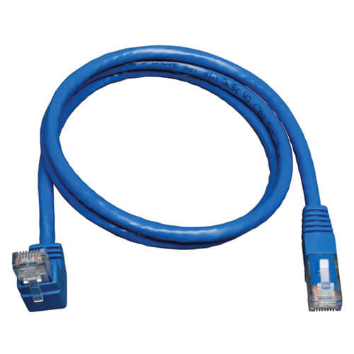 Tripp-Lite N204-005-BL-UP | Up-Angle Cat6 Gigabit Molded UTP Ethernet Cable (RJ45 Right-Angle Up M to RJ45 M), Blue, 5 ft. (1.52 m)