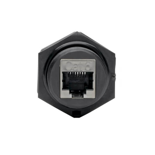Tripp-Lite N206-BC01-IND | RJ45 Bulkhead Coupler for Cat5/Cat6, Female to Female, Shielded, Industrial, Dust Cap - IP68, TAA