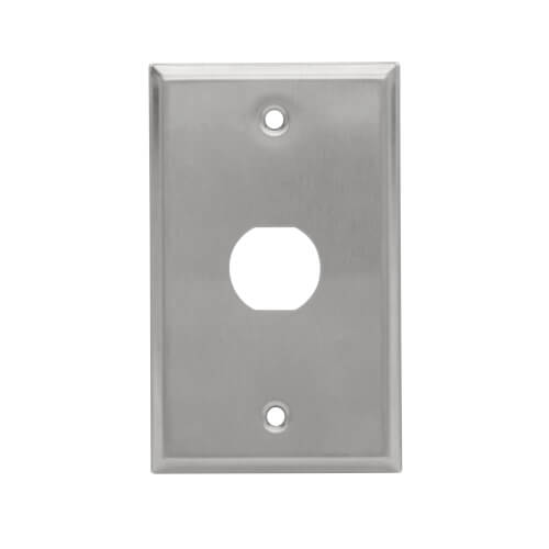 Tripp-Lite N206-FP01-IND | 1-Port Single Gang Faceplate, Stainless Steel, Industrial Grade, IP44, TAA