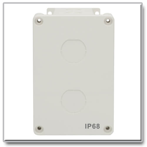 Tripp-Lite N206-SB01-IND | Waterproof Electrical Junction Box - Surface Mount, Industrial, Single Gang, IP68, TAA, 2 Cutouts