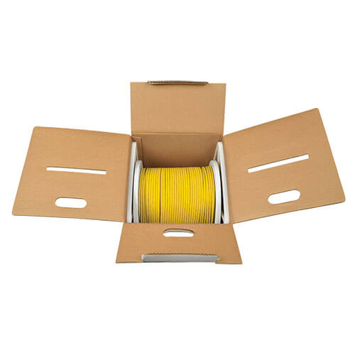 Tripp-Lite N222-01K-YW | Cat6 Gigabit Solid-Core UTP PVC Bulk Ethernet Cable, Yellow, 1000 ft. (304.8 m), TAA