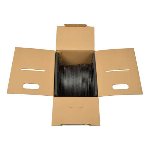 Tripp-Lite N224-01K-BK | Cat6 Gigabit Solid-Core Plenum-Rated UTP CMP PVC Bulk Ethernet Cable, Black, 1000 ft. (304.8 m)