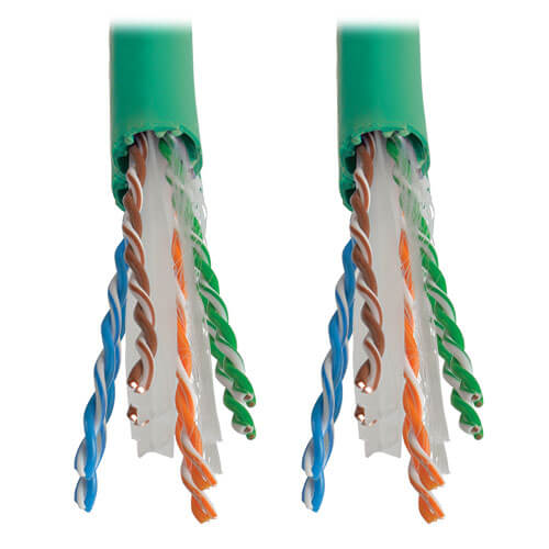 Tripp-Lite N224-01K-GN | Cat6 Gigabit Solid-Core Plenum-Rated UTP CMP PVC Bulk Ethernet Cable, Green, 1000 ft. (304.8 m)