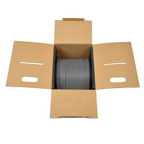 Tripp-Lite N224-01K-GY | Cat6 Gigabit Solid-Core Plenum-Rated UTP CMP PVC Bulk Ethernet Cable, Gray, 1000 ft. (304.8 m)