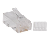 Tripp-Lite N230-100 | Cat6 RJ45 Modular Connector Plug with Load Bar, Solid/Stranded Conductor Round Cat6 Wire, 100-pack
