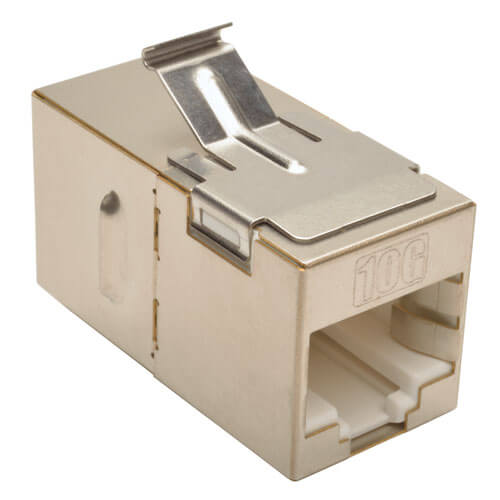 Tripp-Lite N235-001-SH-6A | Cat6a Straight-Through Modular Shielded In-Line Snap-In Coupler (RJ45 F/F), TAA