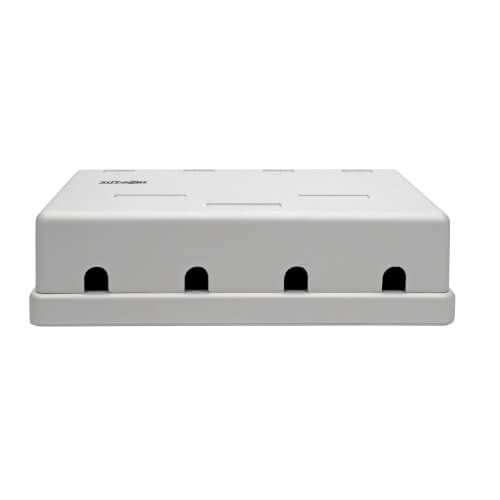 Tripp-Lite N236-004-WH | Pre-Configured Unshielded Cat6 4-Port Surface-Mount Box, 110 IDC, RJ45, White