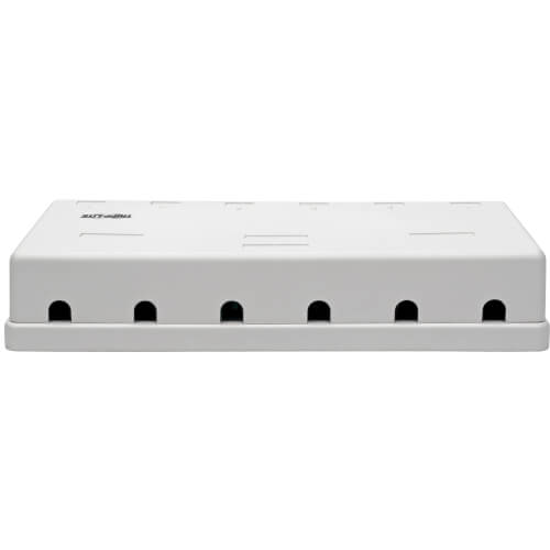 Tripp-Lite N236-006-WH | Pre-Configured Unshielded Cat6 6-Port Surface-Mount Box, 110 IDC, RJ45, White
