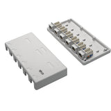 Tripp-Lite N236-006-WH | Pre-Configured Unshielded Cat6 6-Port Surface-Mount Box, 110 IDC, RJ45, White