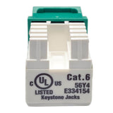 Tripp-Lite N238-001-GN | Cat6/Cat5e 110 Style Punch Down Keystone Jack - Green, TAA
