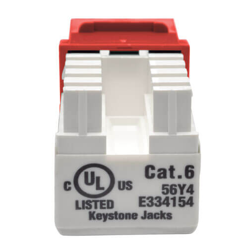 Tripp-Lite N238-001-RD | Cat6/Cat5e 110 Style Punch Down Keystone Jack - Red, TAA