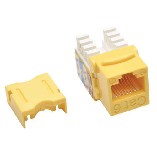 Tripp-Lite N238-001-YW | Cat6/Cat5e 110 Style Punch Down Keystone Jack - Yellow, TAA