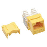 Tripp-Lite N238-001-YW | Cat6/Cat5e 110 Style Punch Down Keystone Jack - Yellow, TAA