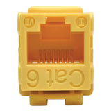 Tripp-Lite N238-001-YW | Cat6/Cat5e 110 Style Punch Down Keystone Jack - Yellow, TAA