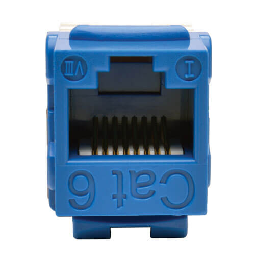 Tripp-Lite N238-001-BL | Cat6/Cat5e 110 Style Punch Down Keystone Jack - Blue, TAA