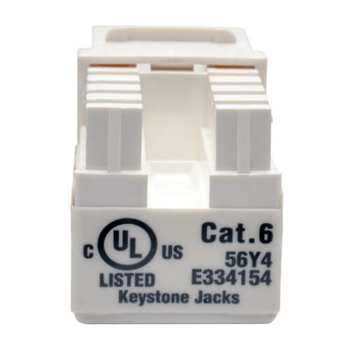 Tripp-Lite N238-001-WH | Cat6/Cat5e 110 Style Punch Down Keystone Jack - White, TAA